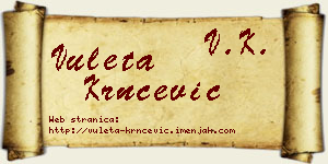 Vuleta Krnčević vizit kartica